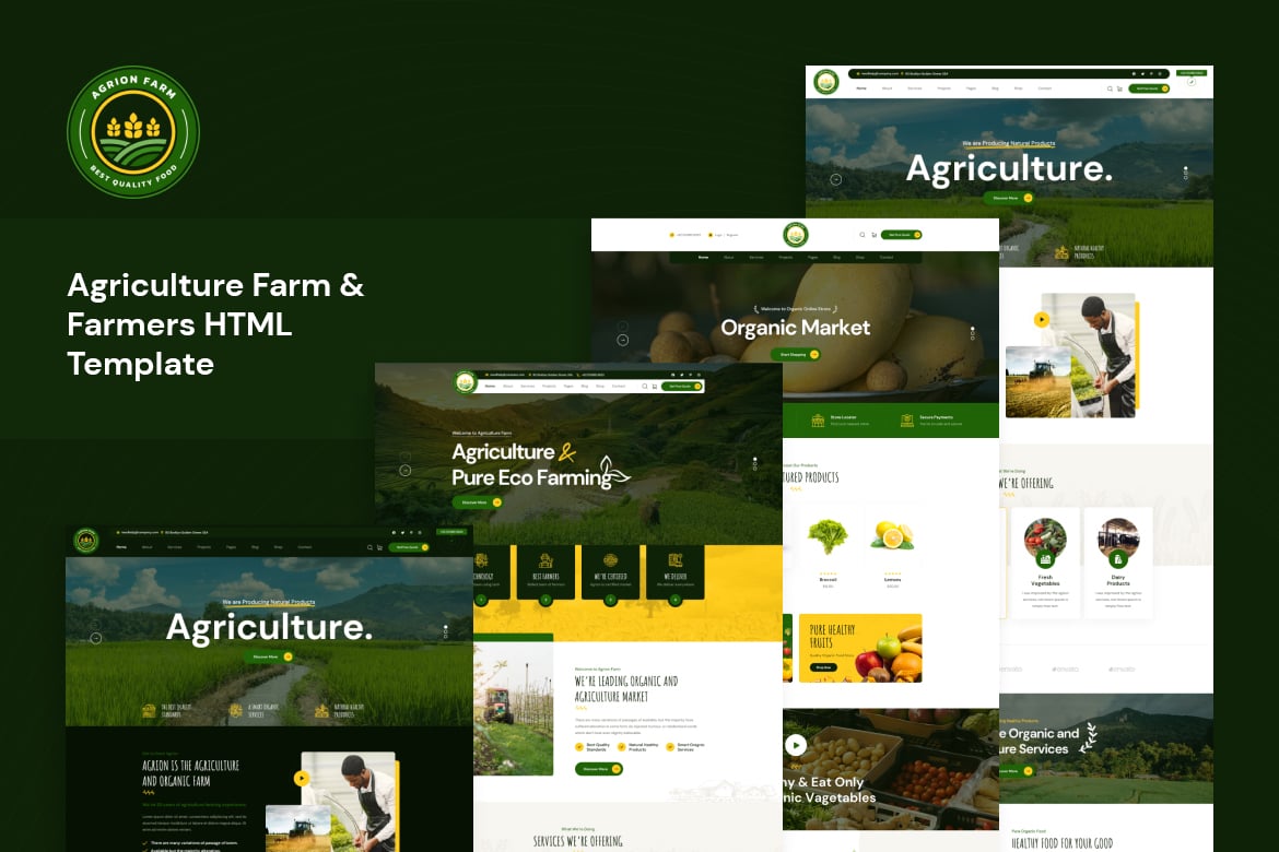 Agrion - Agriculture Farm and Farmers HTML Template