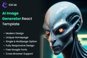 AI Image Generator React Template – Ciri AI