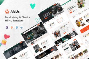 AidUs – Fundraising & Charity HTML Template