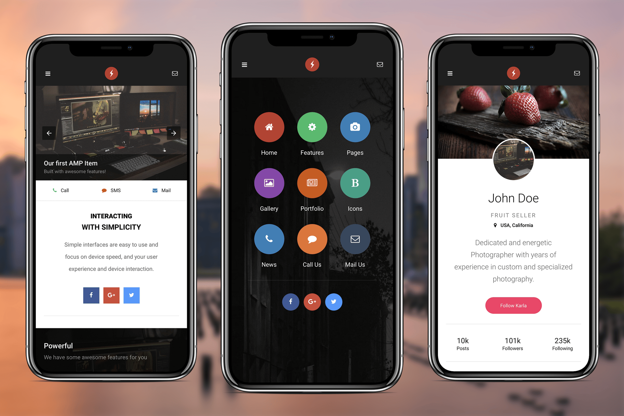 AMP Mobile - Google AMP Mobile Template