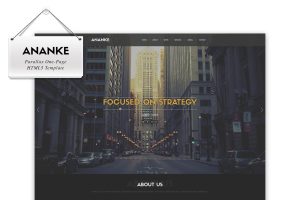 Ananke – Parallax One Page HTML Template