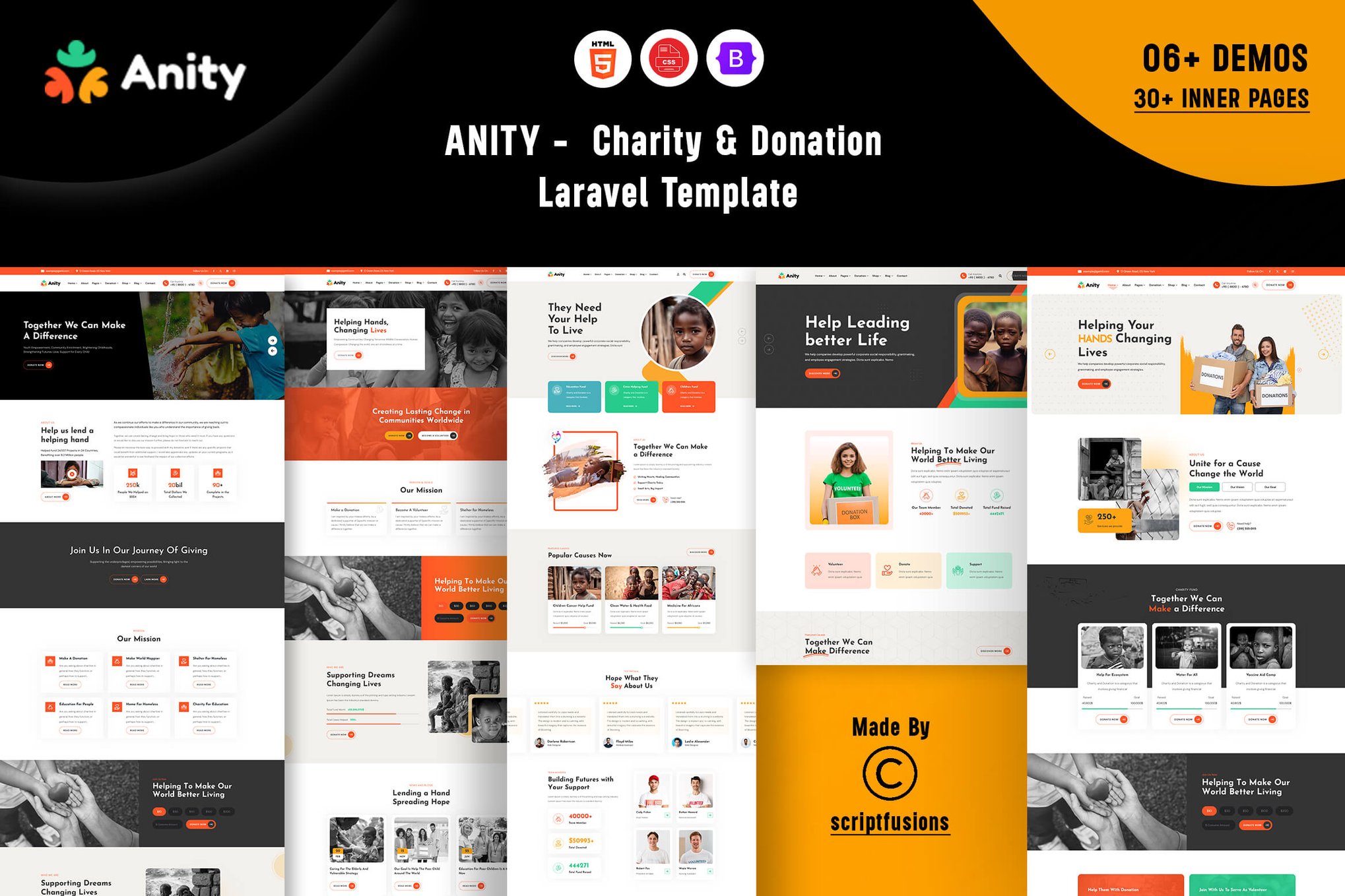 Anity - Charity and Donation Laravel Template