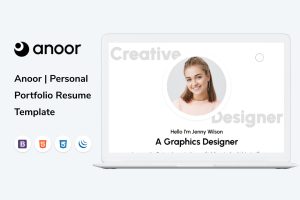 Anoor | Personal Portfolio Resume Template