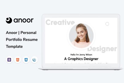 Anoor - Personal Portfolio Resume Template