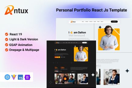 Antux - Personal Portfolio React Js Template