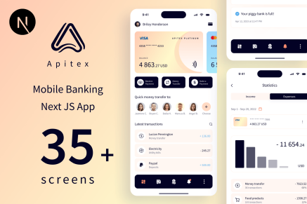 Apitex - Mobile Banking Next JS App - PWA