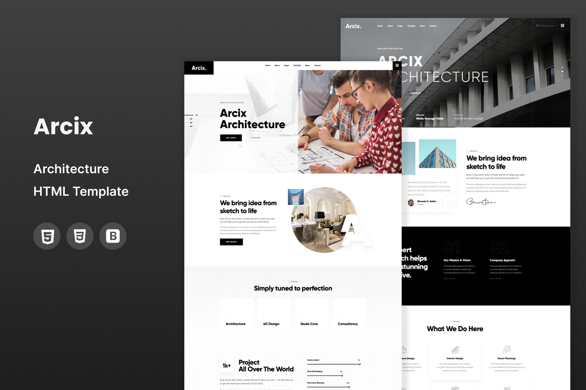 Arcix - Architecture HTML Template