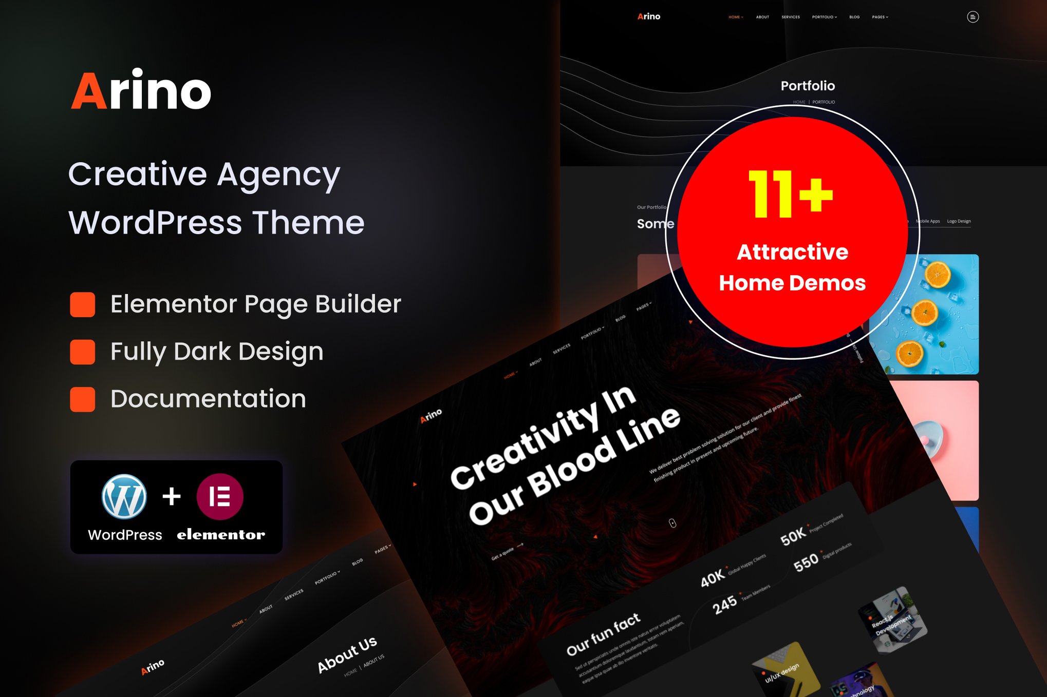 Arino - Creative Agency WordPress Theme