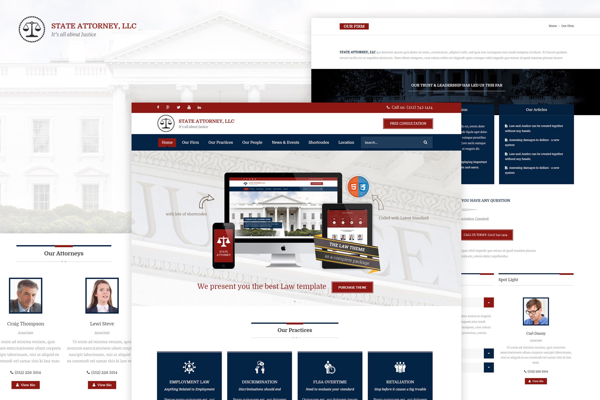 Attorney and Law - Lawyers HTML5 Responsive Template