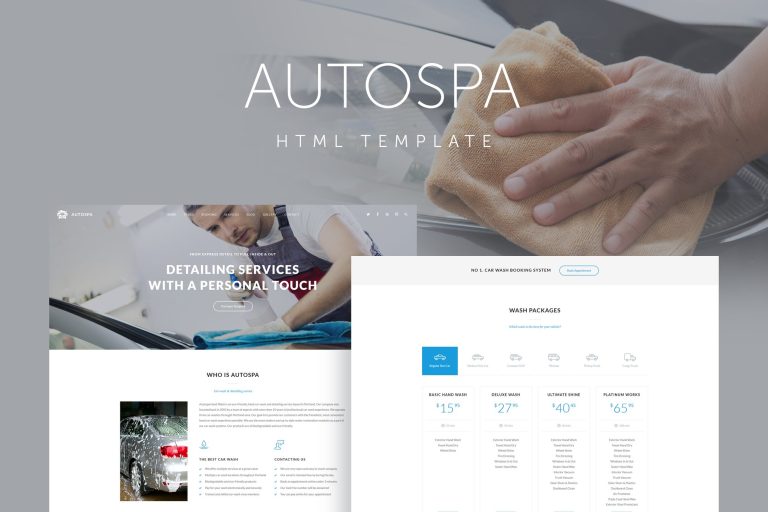Auto Spa – Car Wash Auto Detail Template