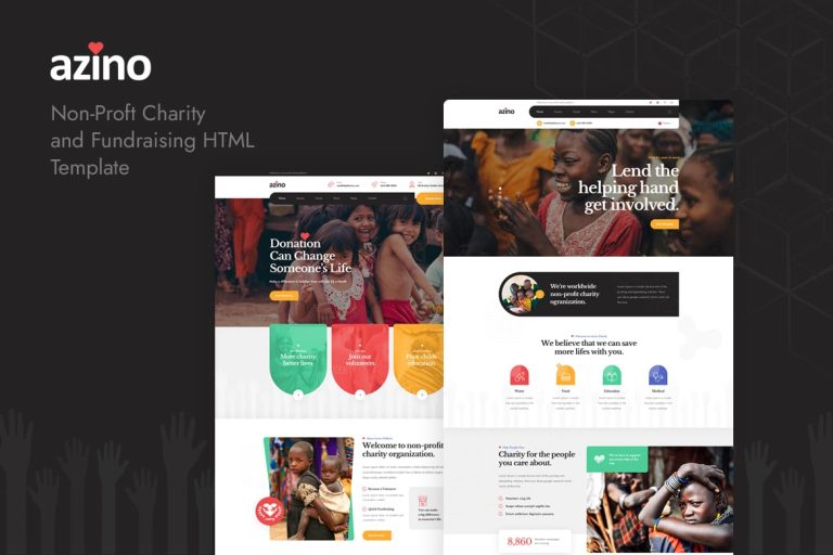 Azino – Nonprofit Charity Elementor Template Kit