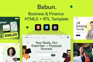 Babun – Business & Finance HTML5 + RTL Template