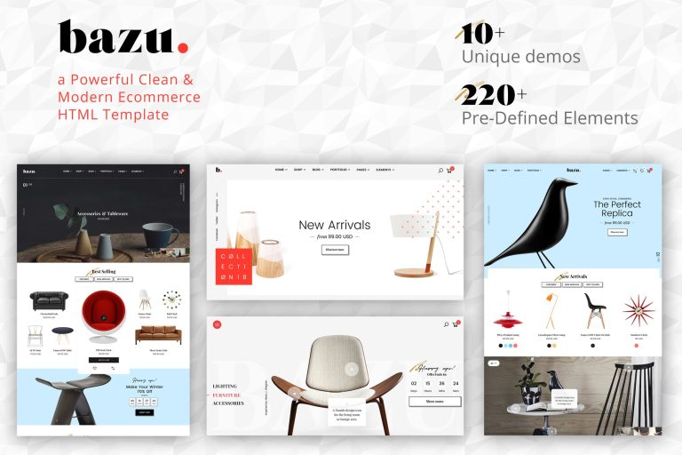 Bazu – Modern and Clean eCommerce HTML Template
