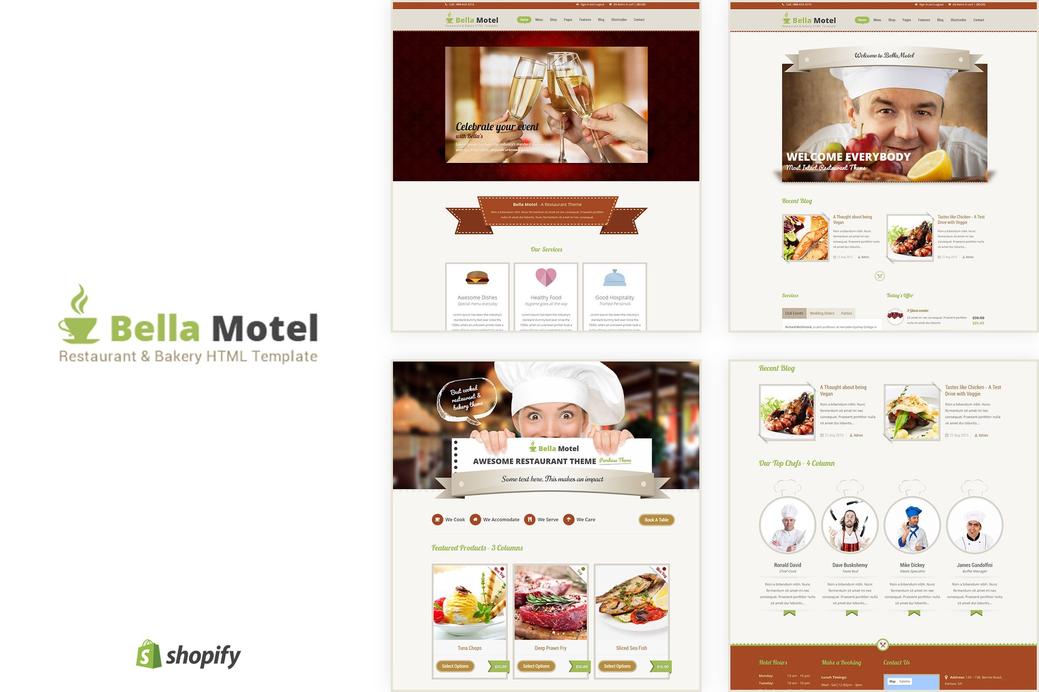 Bella Motel - Restaurant and Bakery Responsive HTML