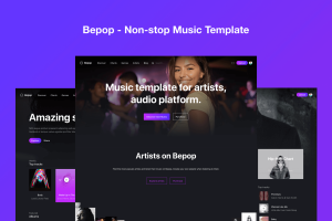 Bepop – Non-stop Music Template