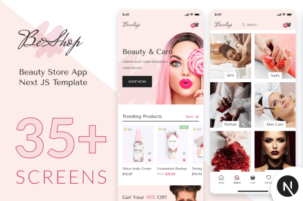 BeShop - Beauty Store Next JS App - PWA