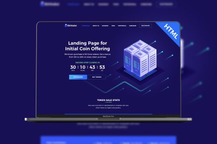 BitWallet - Cryptocurrency ICO Landing Page HTML T
