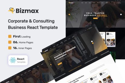 Bizmax - Business Consulting ReactJs Template