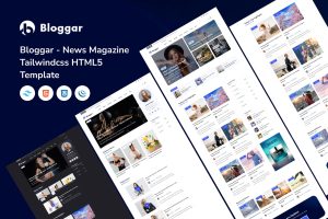 Bloggar – News Magazine Tailwindcss HTML5 Template