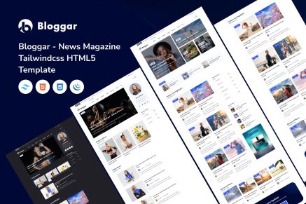 Bloggar - News Magazine Tailwindcss HTML5 Template