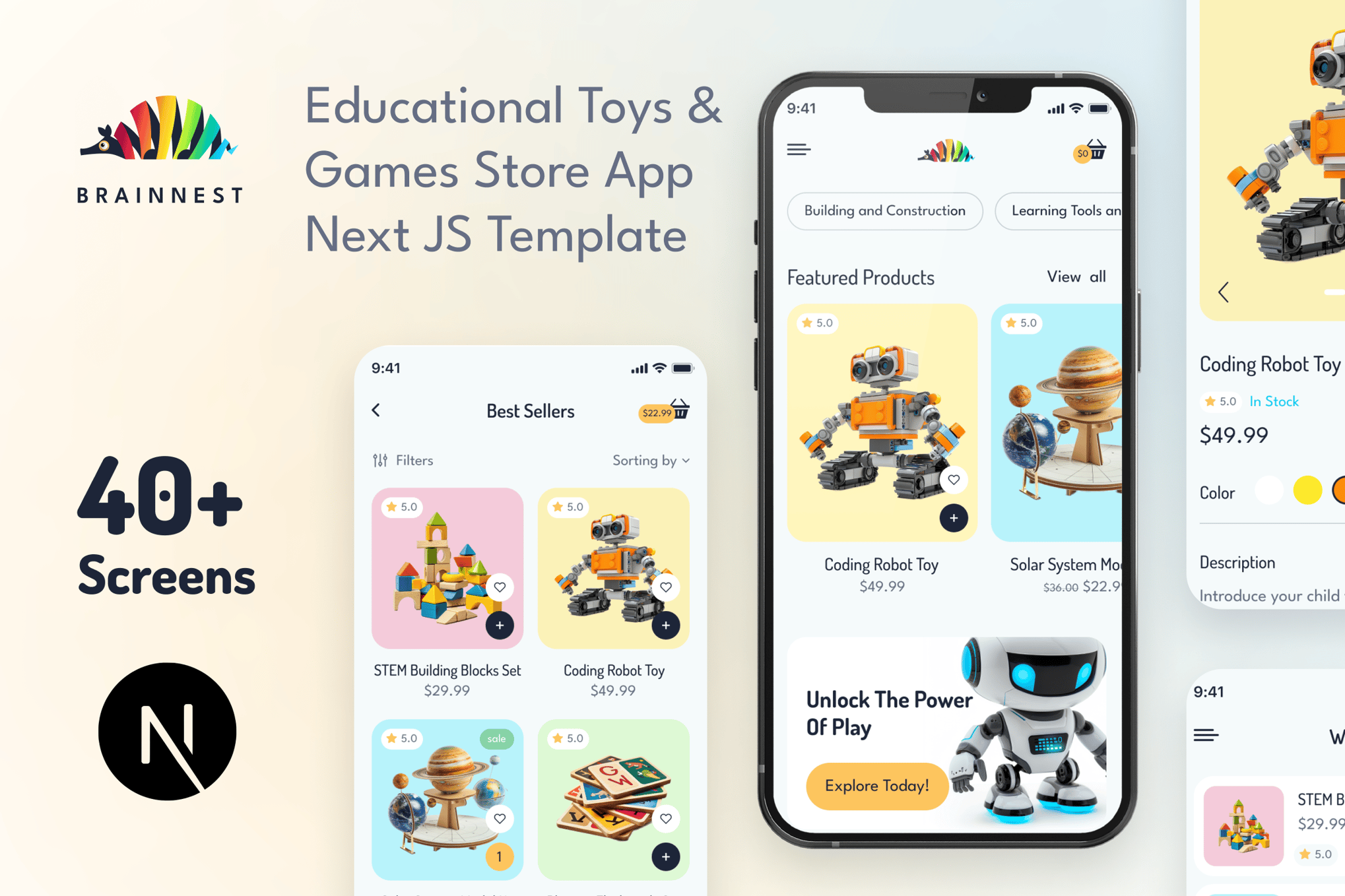 BrainNest - Educational Toys Next JS App