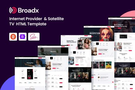 Broadx - Internet Provider Services HTML Template