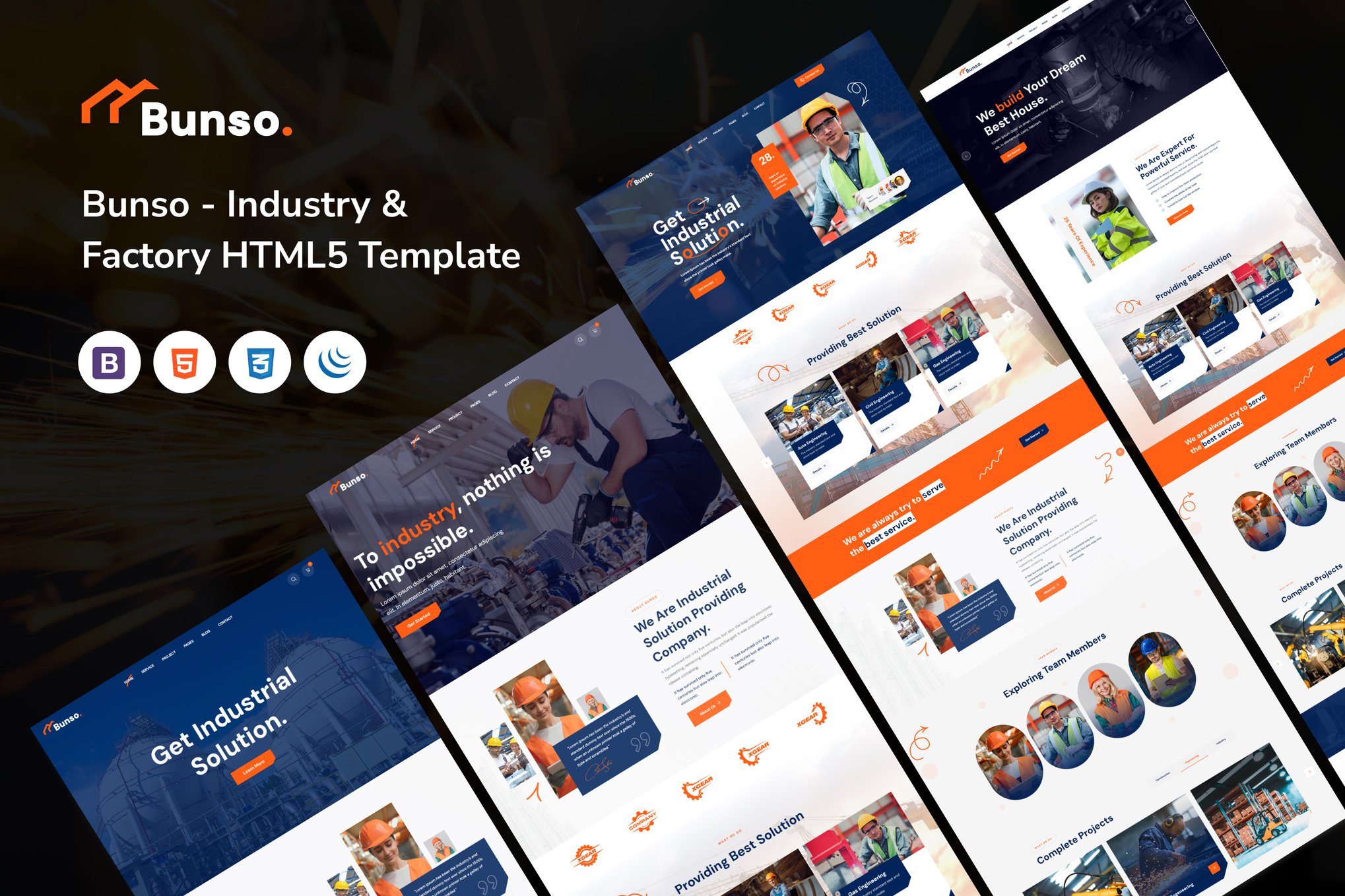 Bunso - Industry and Factory HTML5 Template