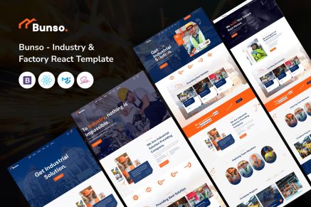 Bunso - Industry and Factory React Template
