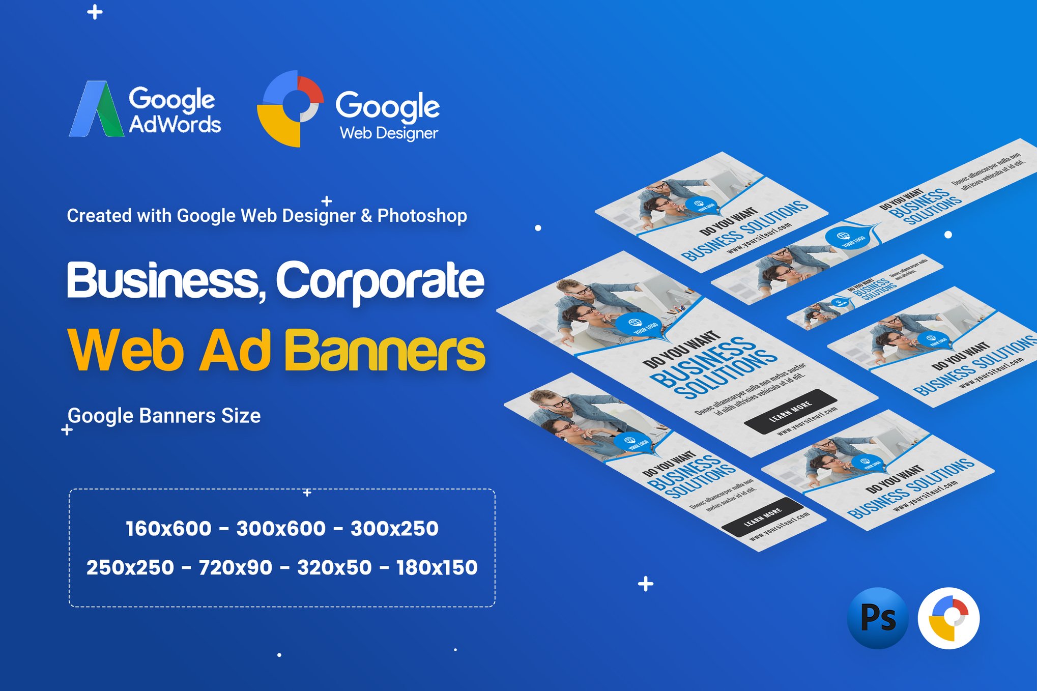 Business, Corporate Banner Ad - GWD and PSD