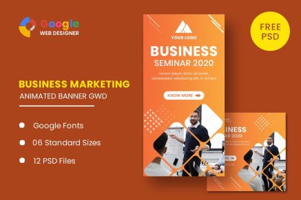 Business Seminar Animated Banner Google Web Design