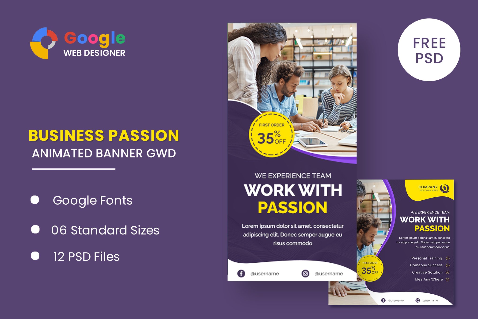 Business Team Animated Banner Google Web Designer