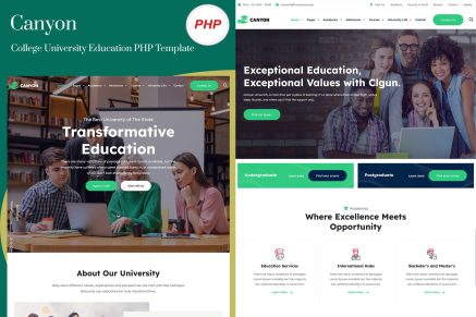 Canyon - College University Education PHP Template