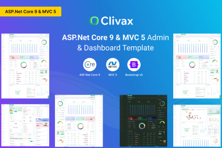 Clivax - ASP.Net and MVC Admin and Dashboard Template