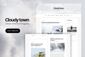 Cloudy Town – Clean Minimal Blog HTML Template