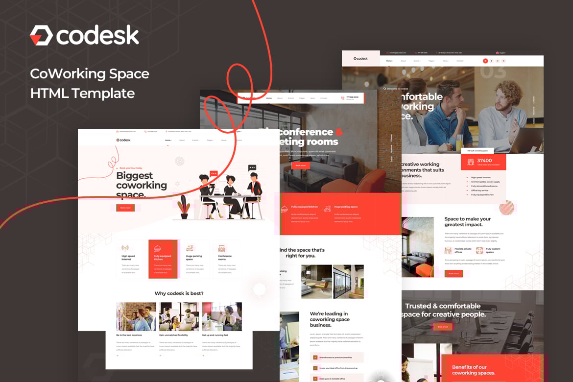 Codesk - Coworking Space HTML Template