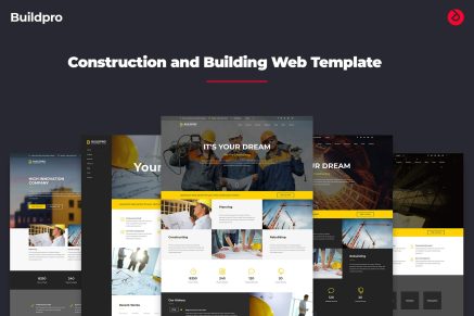 Construction and Building Web Template - BuildPro