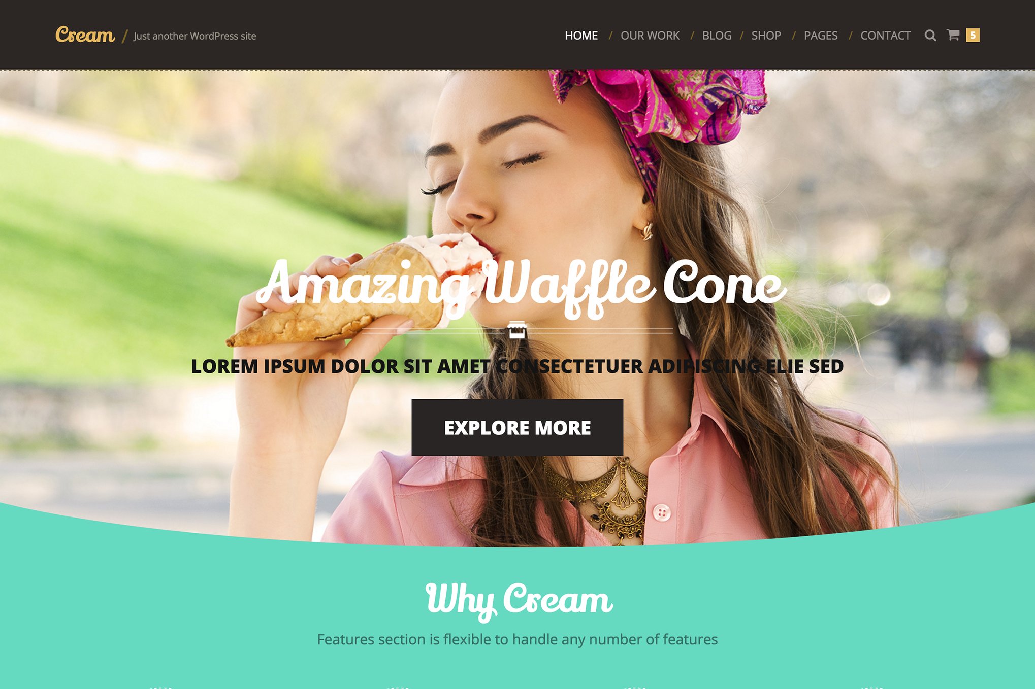 Cream - Ice Cream and Bakery HTML5 Template