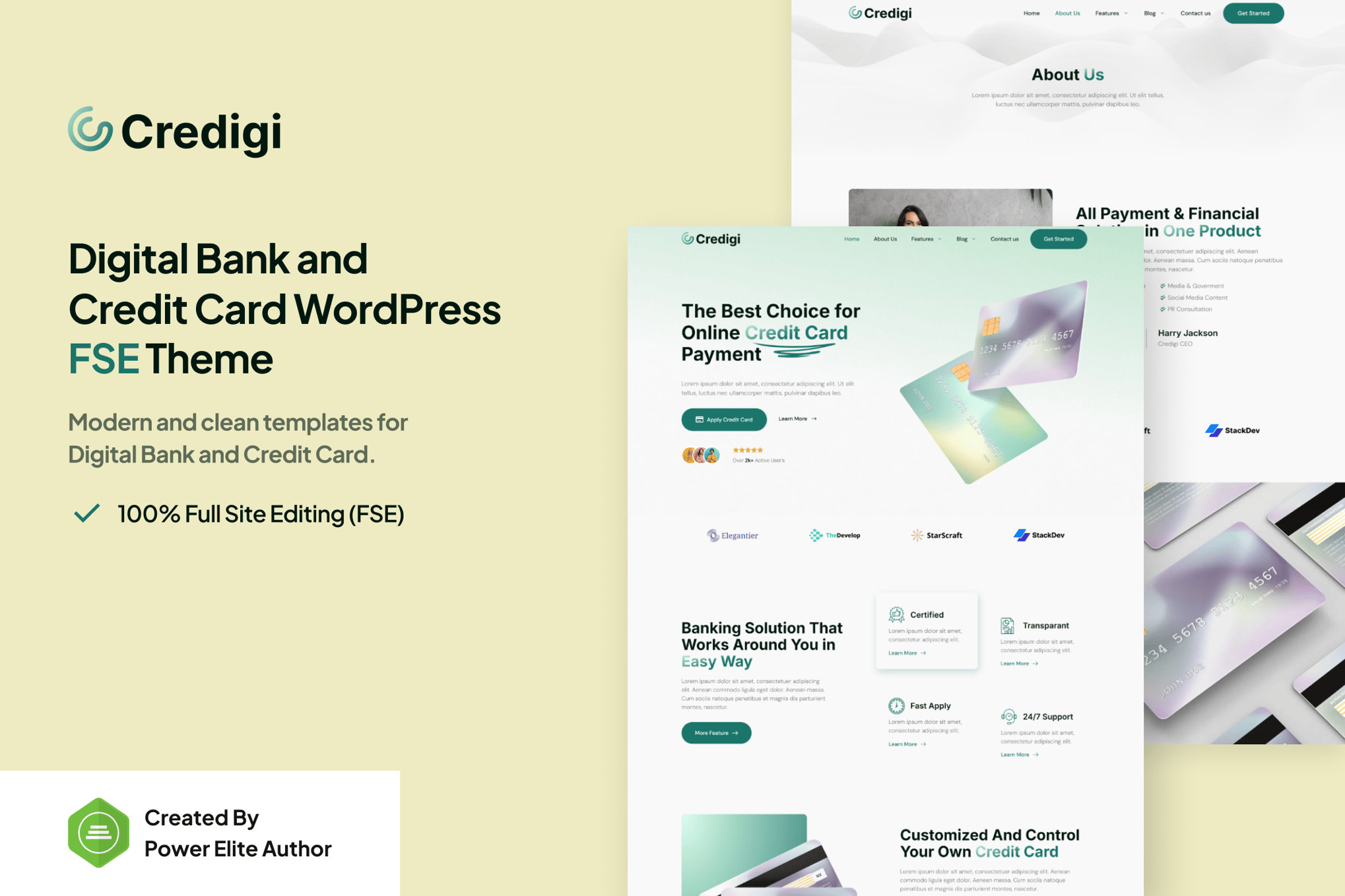 Credigi - Digital Bank and Credit Card WP Theme 1.0.1