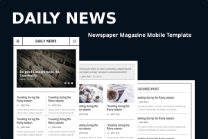 Daily News – Newspaper Magazine Mobile Template