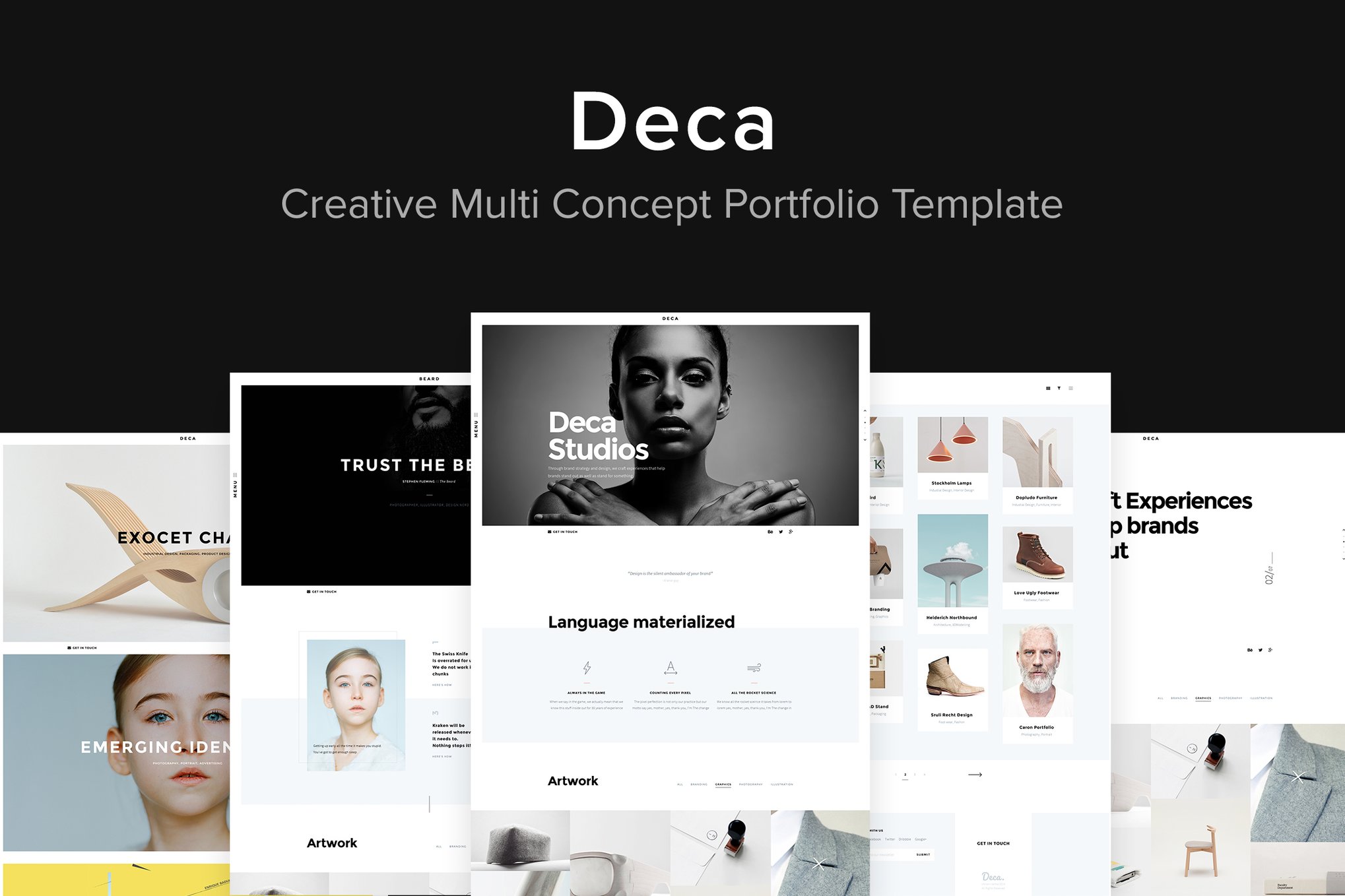 Deca - Creative Multi Concept Portfolio Template