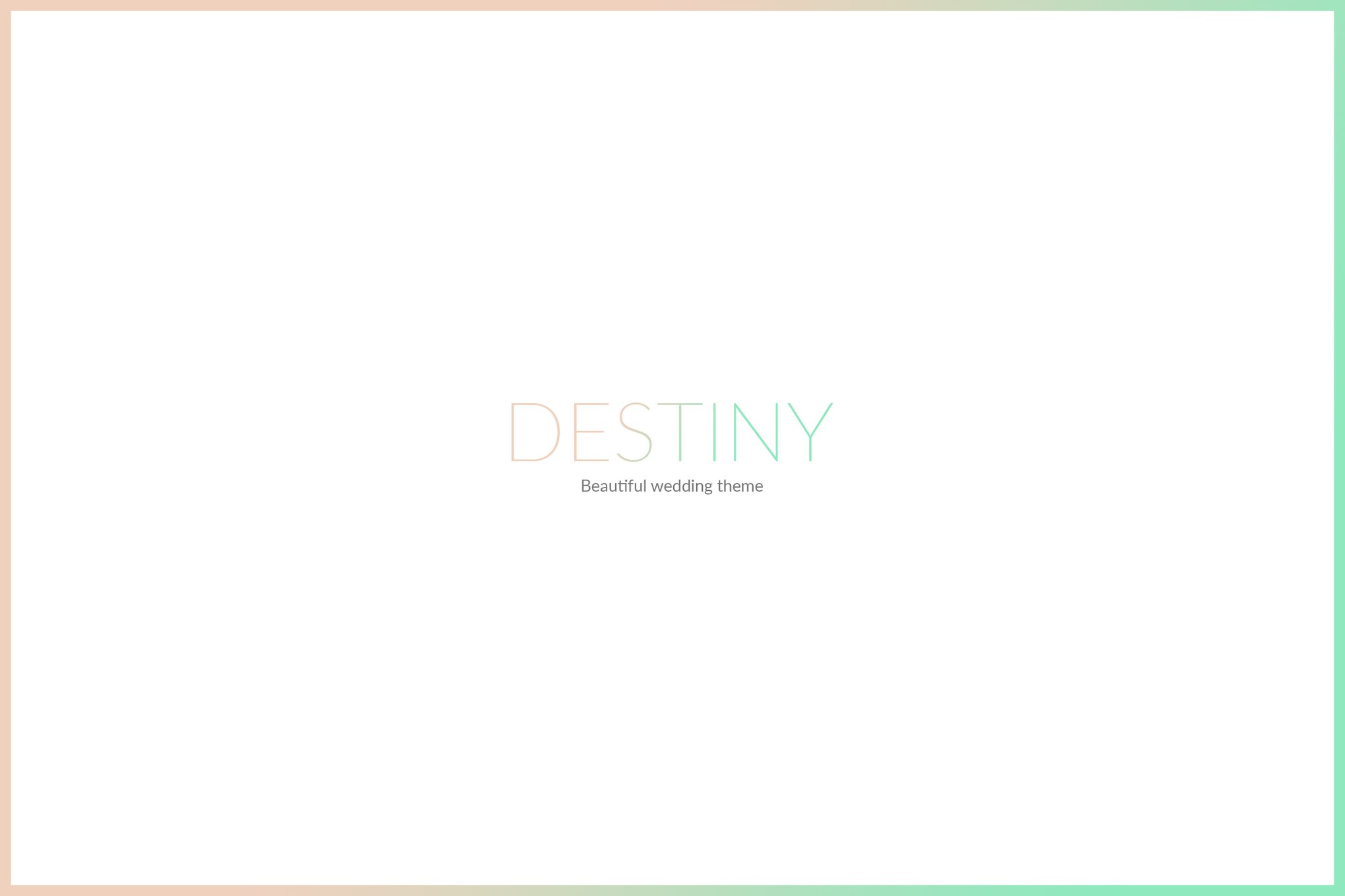 DESTINY - WEDDING HTML TEMPLATE