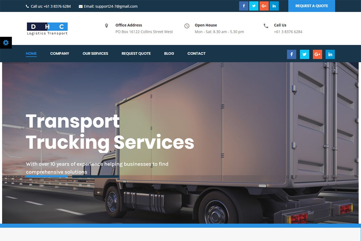 DHC - Logistics Transportation HTML Template