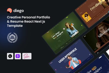 Diego - Creative Portfolio and Resume React Template