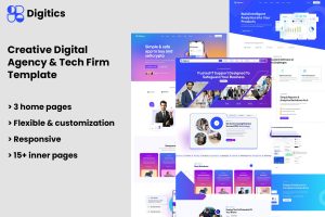 Digitics – Digital Agency and Tech Firm Template
