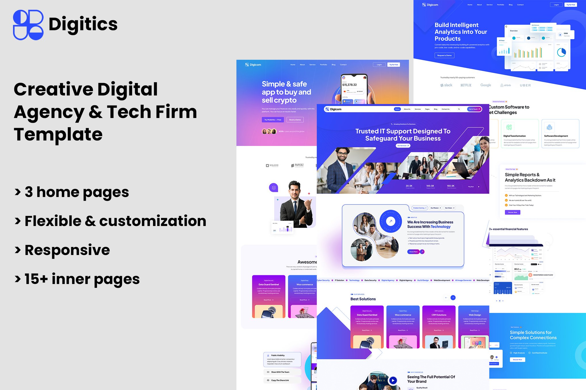 Digitics - Digital Agency and Tech Firm Template