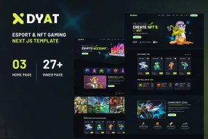 DYAT – eSports and Gaming NFT React JS Template