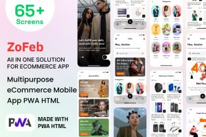 eCommerce Mobile App PWA HTML Template – ZoFeb