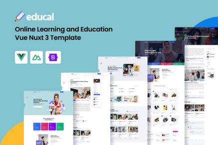 Educal - Education Template For Vue Nuxt Template