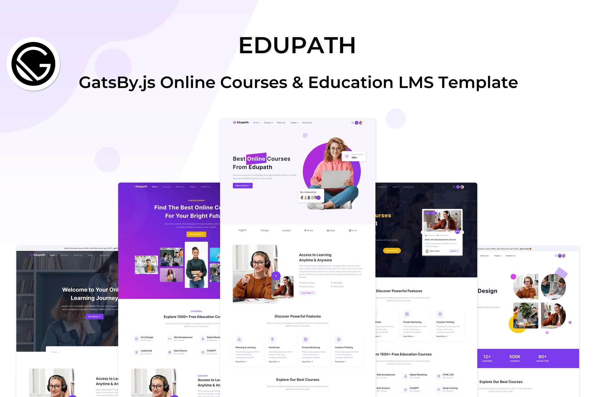 Edupath - Gatsby.js Online Courses and Education LMS