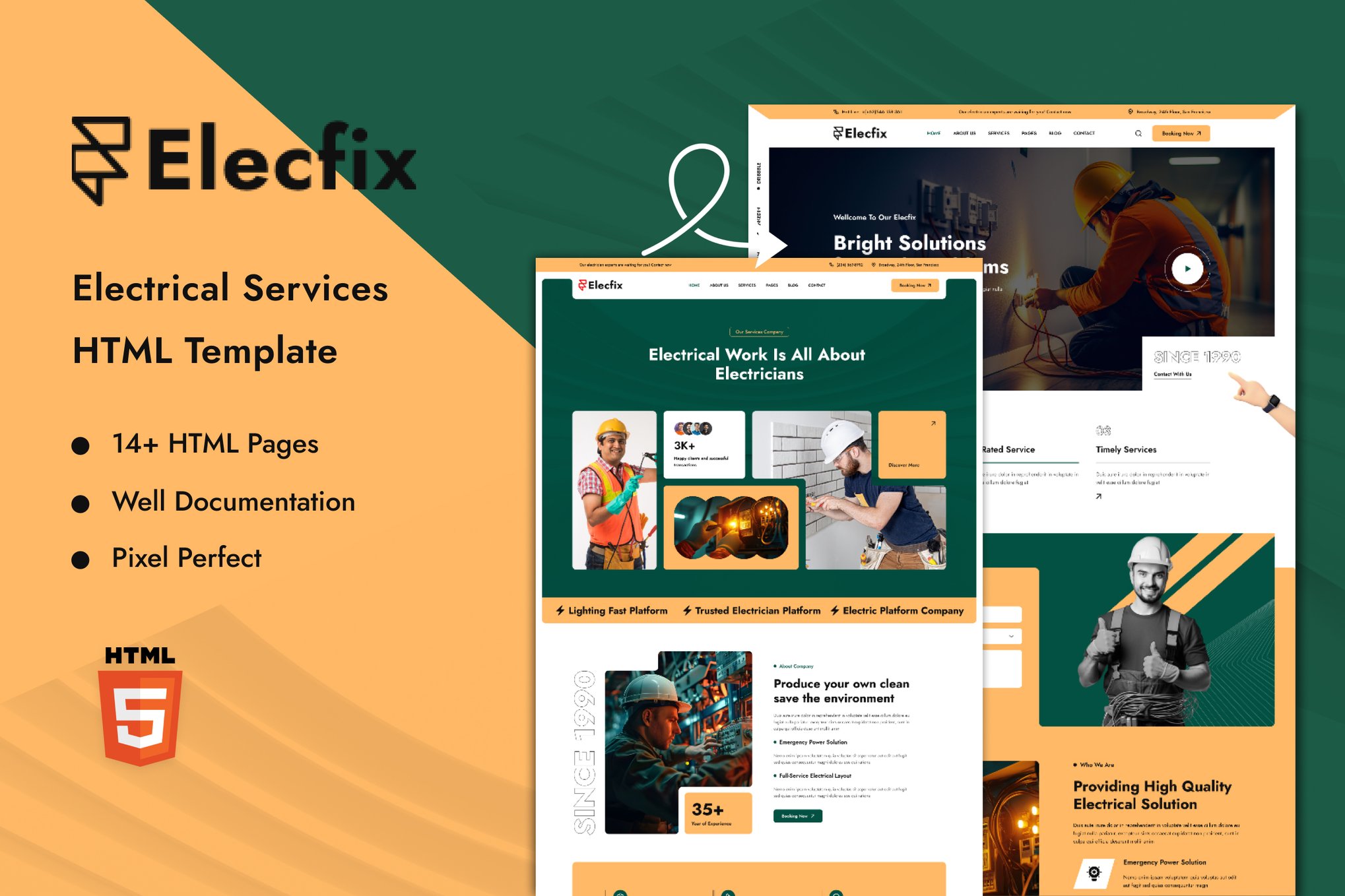 Elecfix - Electrical Services HTML Template